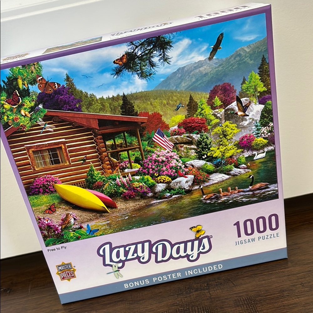 Lazy Days Free To Fly Log Cabin Vacation 1000 Piece Jigsaw‎ Puzzle Masterpieces